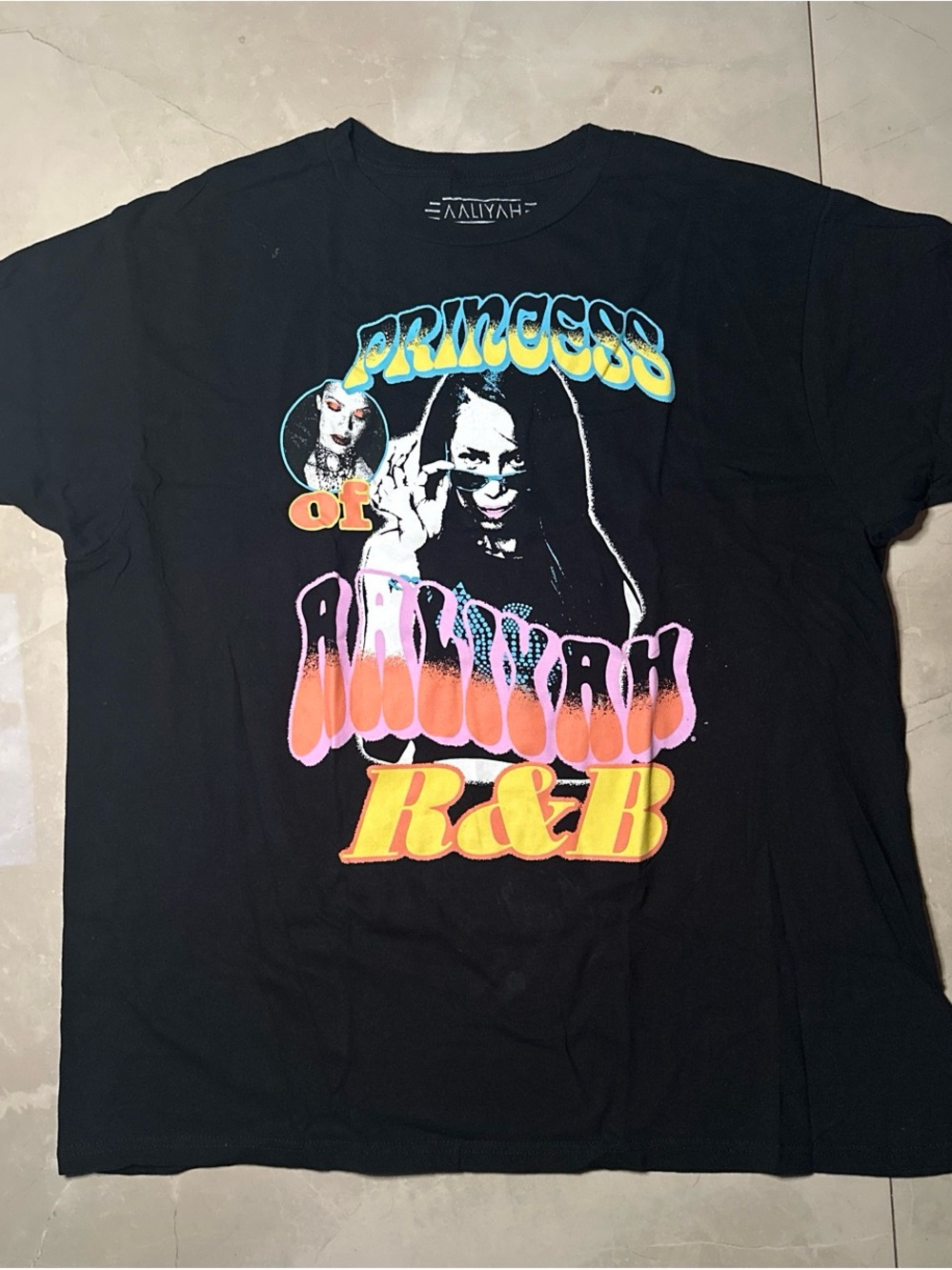Ripple Junction Black Graphic Aaliyah Tee